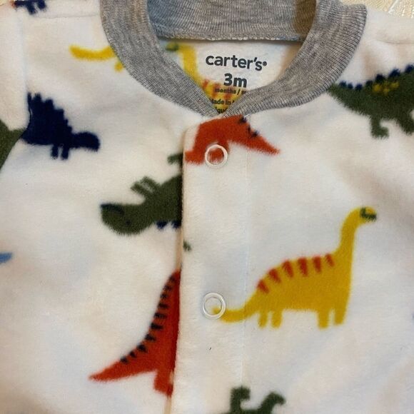 Carter’s Baby Boy Dino print 2 way zip 3 Months - Picture 7 of 9